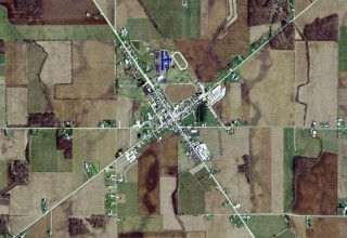 Small Town America - Aerial View