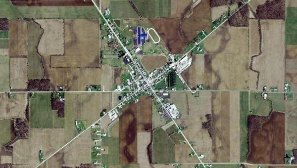 Small Town America - Aerial View